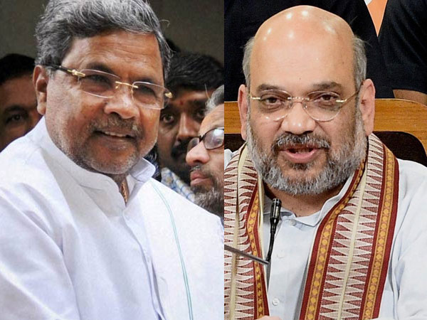Siddaramaiah and Amit Shah Siddaramaiah and Amit Shah
