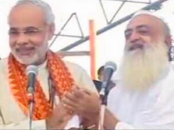 Modi with Asaram Bapu Modi with Asaram Bapu