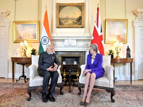 PM Modi meets his British counter part Theresa May