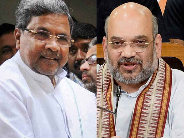 Siddaramaiah and Amit Shah Siddaramaiah and Amit Shah