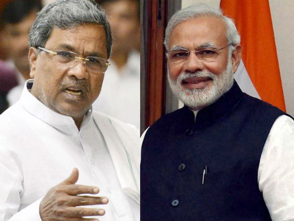 Siddaramaiah and Narendra Modi Siddaramaiah and Narendra Modi