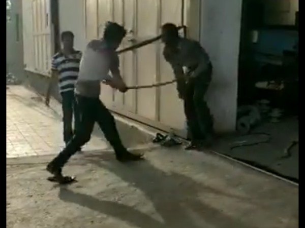 Dalit man thrashed Dalit man thrashed