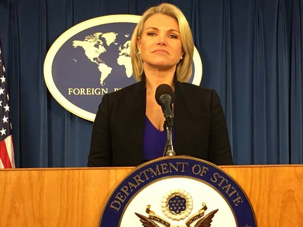 US State Department spokeswoman Heather Nauert US State Department spokeswoman Heather Nauert