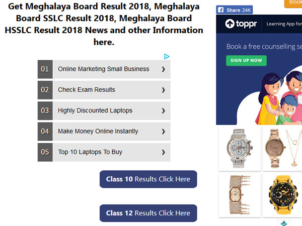 Meghalaya Class 10, 12th arts results 2018 declared, how to check Meghalaya Class 10, 12th arts results 2018 declared, how to check