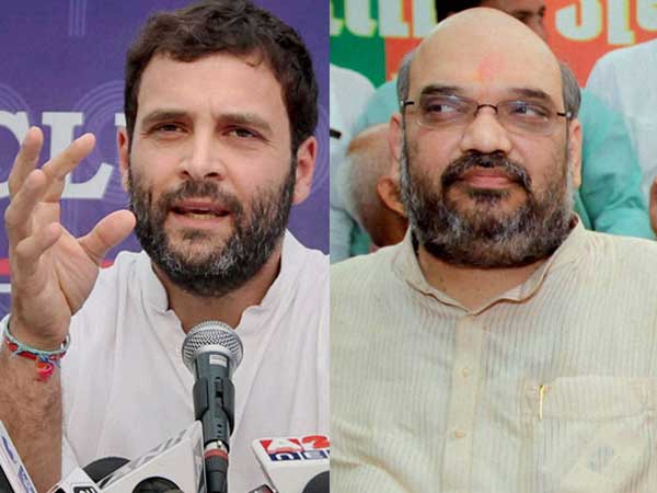 Amit Shah, Rahul Gandhi lock horns over Karnataka outcome Amit Shah, Rahul Gandhi lock horns over Karnataka outcome