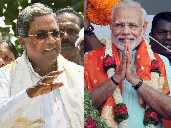 Siddaramaiah and Narendra Modi Siddaramaiah and Narendra Modi