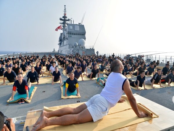 Yoga onboard INS Sahyadri Yoga onboard INS Sahyadri