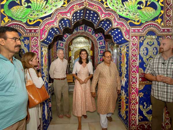 Haley visits temples and Jama Masjid
