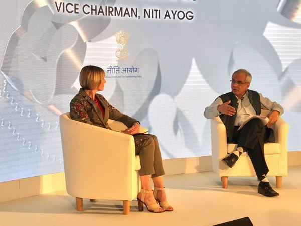 NITI Aayog vice-chairman Rajiv Kumar at UK India week 2018 event NITI Aayog vice-chairman Rajiv Kumar at UK India week 2018 event