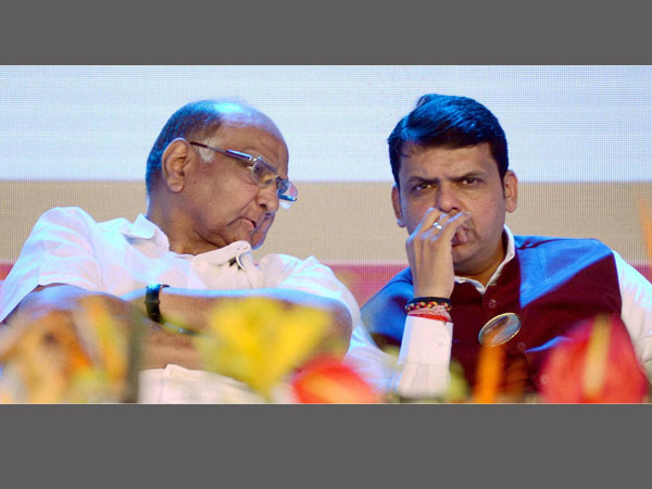 File photo of Maharashtra Chief Minister Devendra Fadnavis and NCP chief Sharad Pawar File photo of Maharashtra Chief Minister Devendra Fadnavis and NCP chief Sharad Pawar