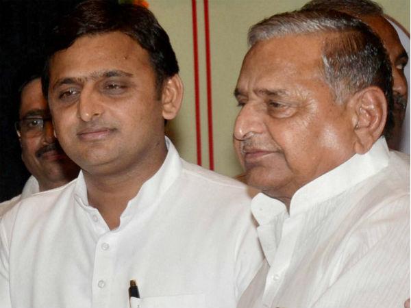 Akhilesh Yadav and Mulayam Singh Yadav Akhilesh Yadav and Mulayam Singh Yadav