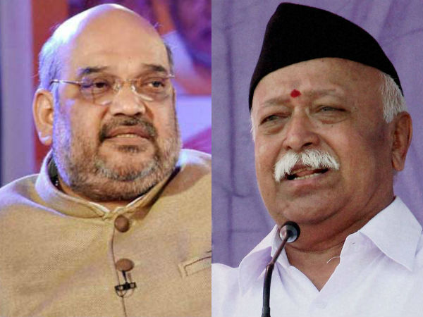 Amit Shah and Mohan Bhagwat Amit Shah and Mohan Bhagwat