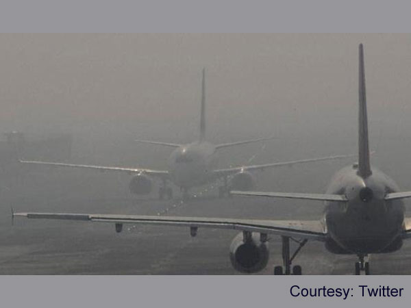 Low visibility at airport
