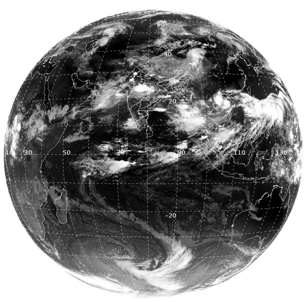 INSAT 3D image. Courtesy: IMD INSAT 3D image. Courtesy: IMD