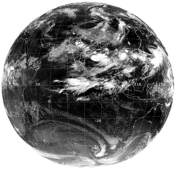 INSAT 3D image. Courtesy: IMD INSAT 3D image. Courtesy: IMD