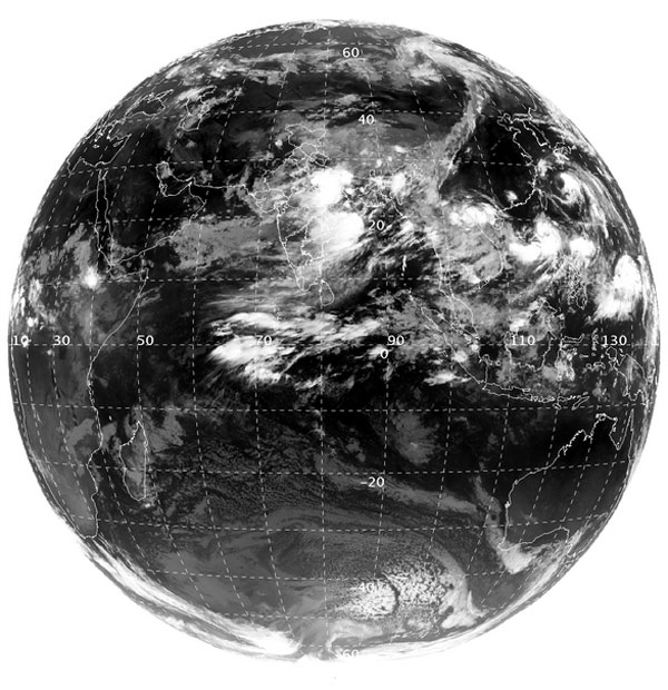 INSAT 3D image. Courtesy: IMD INSAT 3D image. Courtesy: IMD
