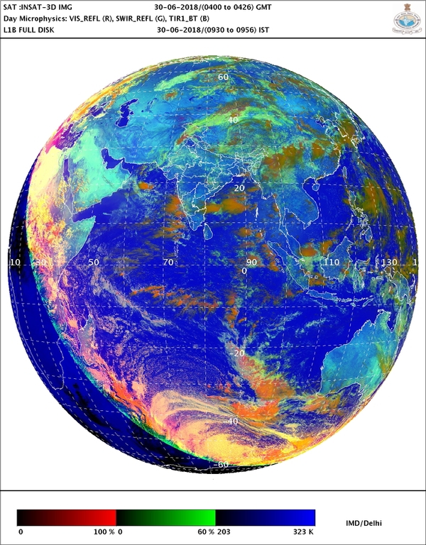 IMDs satellite image (Globe)) IMDs satellite image (Globe))