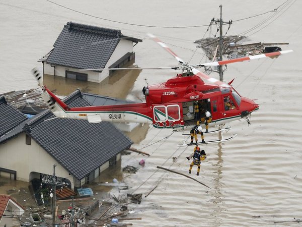 A resident is rescued