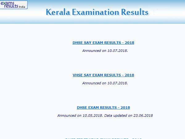 Kerala Plus 2 SAY result 2018 declared, here is how to check Kerala Plus 2 SAY result 2018 declared, here is how to check