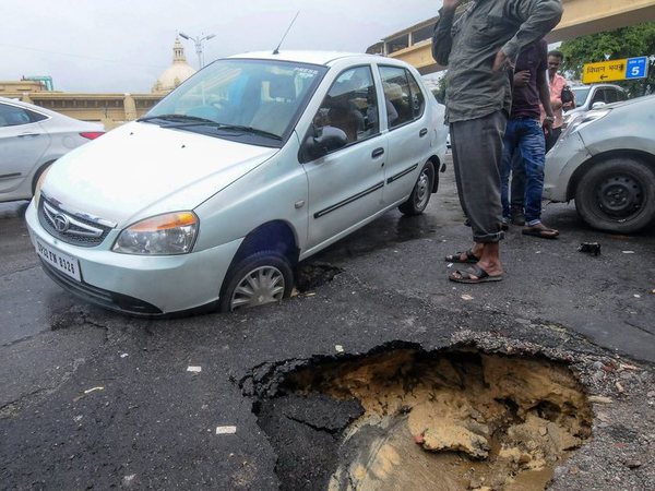 Damaged roads