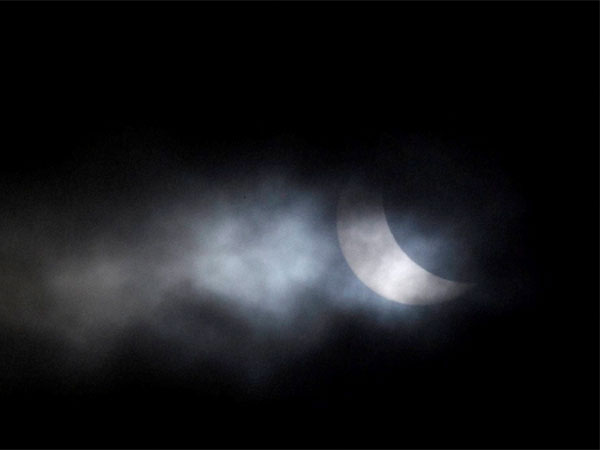 Chanting mantra during solar eclipse
