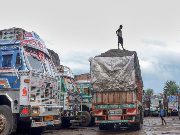Trucks parked in Kolkata