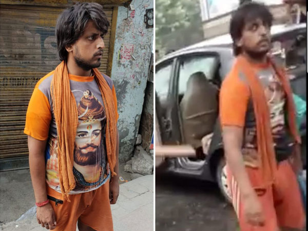 Kanwariya who smashed a car arrested, said to be a drug addict, thief Kanwariya who smashed a car arrested, said to be a drug addict, thief