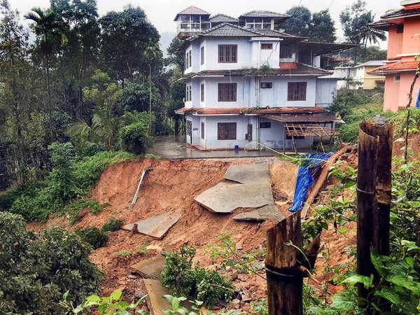 Floods damage house