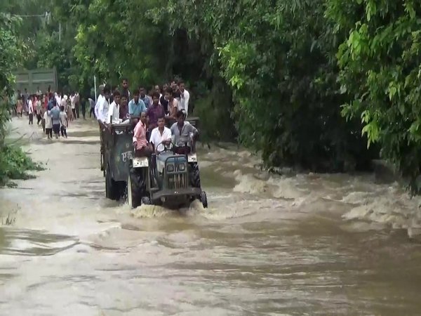 People having torrid time wading through water