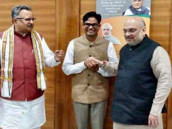 Former Raipur Collector OP Chaudhary joined BJP today in presence of BJP President Amit Shah and Chhattisgarh CM Dr. Raman Singh. Courtesy: ANI news Former Raipur Collector OP Chaudhary joined BJP today in presence of BJP President Amit Shah and Chhattisgarh CM Dr. Raman Singh. Courtesy: ANI news