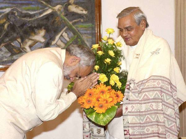 Vajpayee with Narendra Modi
