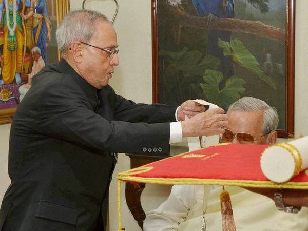 Being conferred with Bharat Ratna