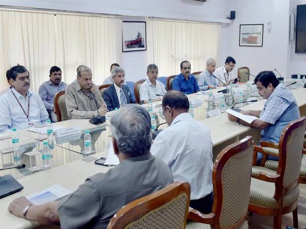 Gadkari chairing a high level meeting on Chabahar Port (File photo)