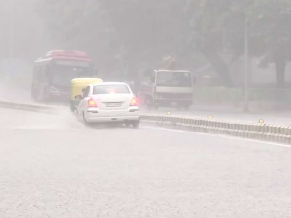 Waterlogging in Gurugram after rains on Sunday