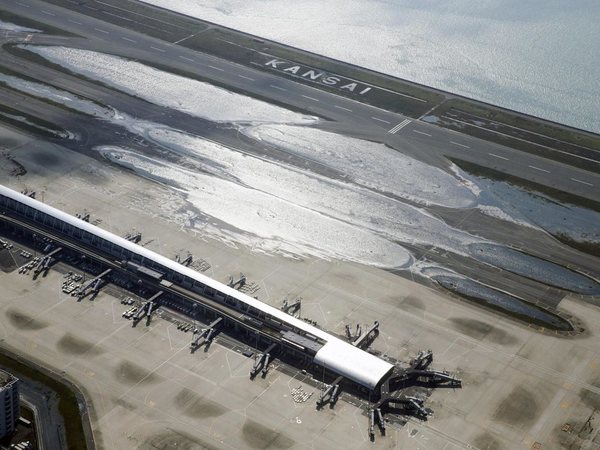 Kansai International Airport after Typhoon Jebi