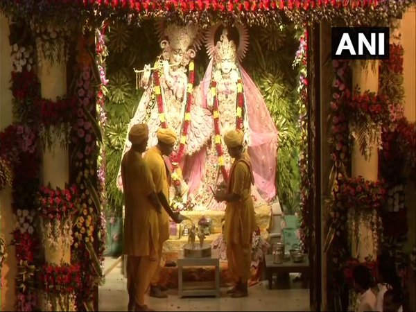 Lord Krishna's idol decorated for Janmashtami
