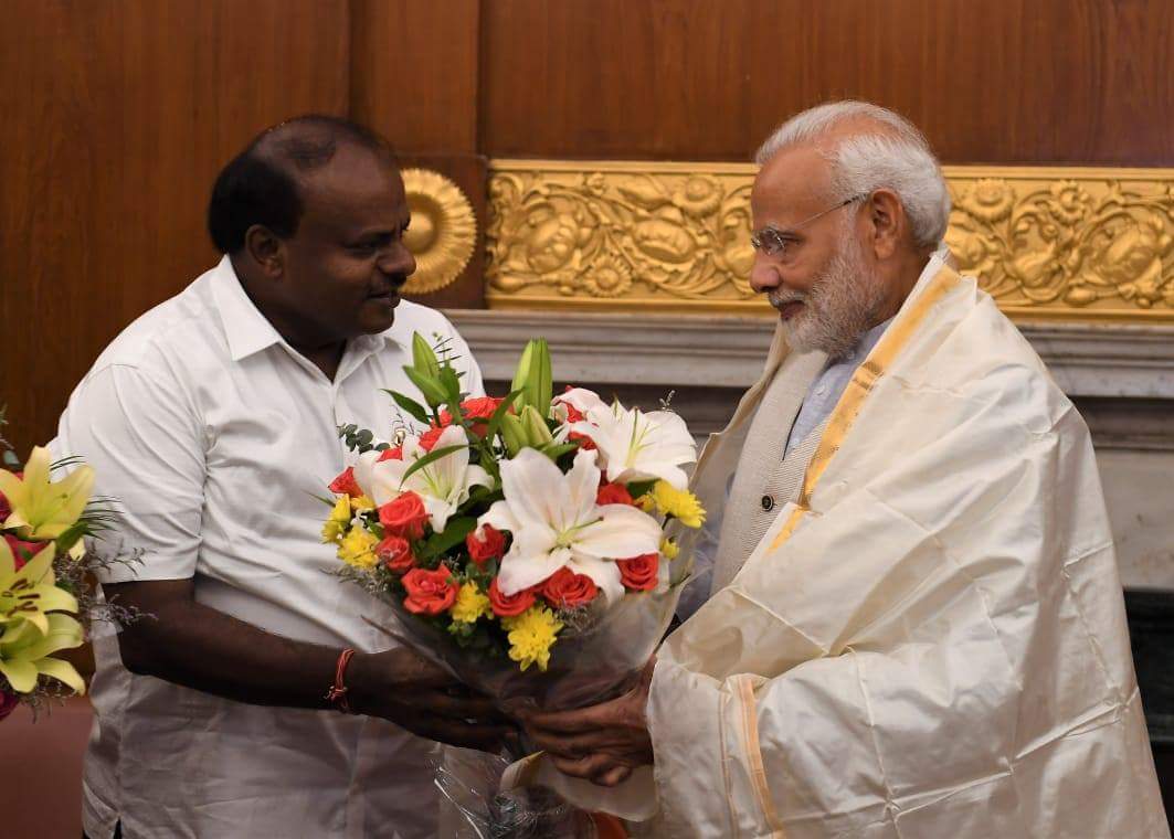 Karnataka CM Kumarswamy and PM Modi Karnataka CM Kumarswamy and PM Modi