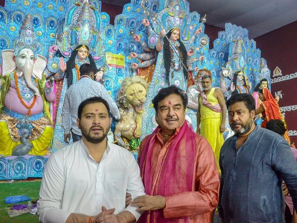 Shatrughan Sinha with Tejashwi Yadav Shatrughan Sinha with Tejashwi Yadav