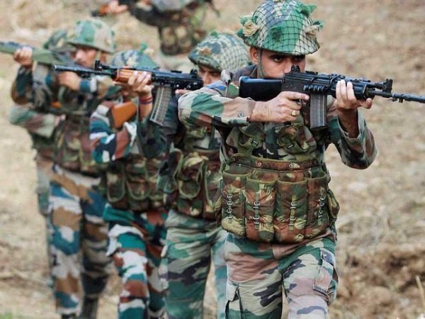 Army in action in Kashmir