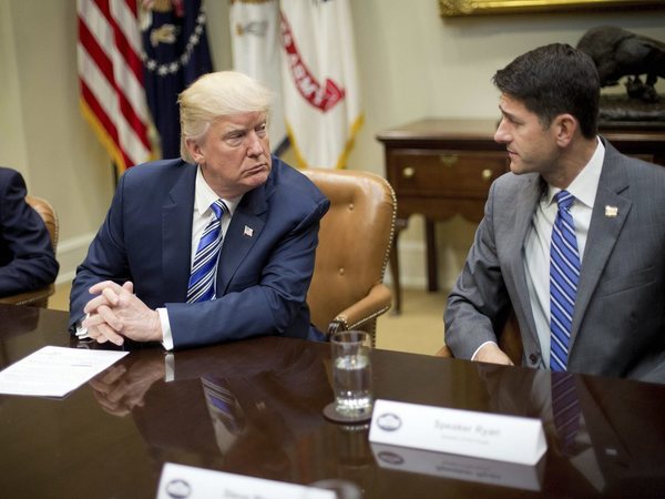 Trump in a senate meeting Trump in a senate meeting