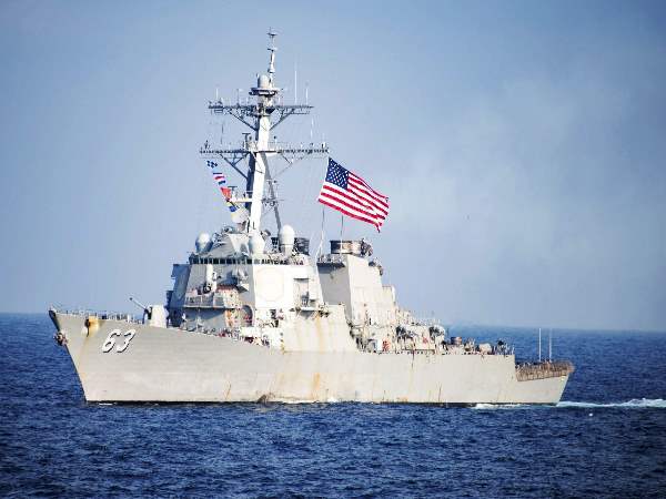 A US Navy ship