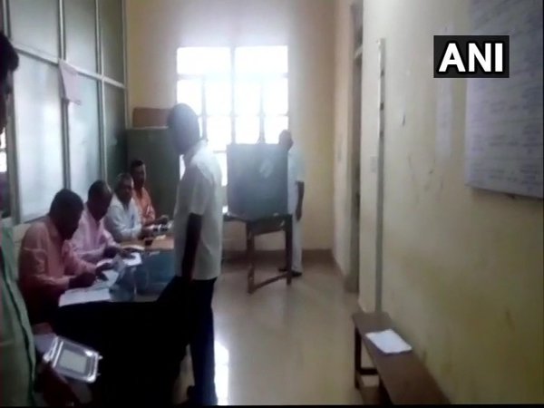 BSY casting vote (Image courtesy - ANI/Twitter) BSY casting vote (Image courtesy - ANI/Twitter)