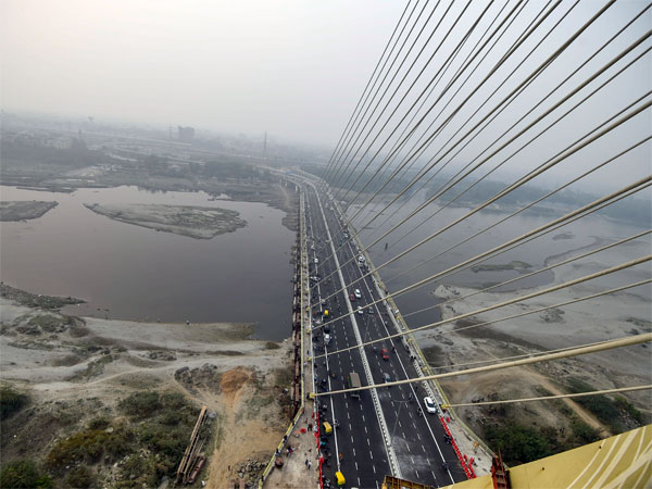 India's first asymmetrical cable-stayed bridge