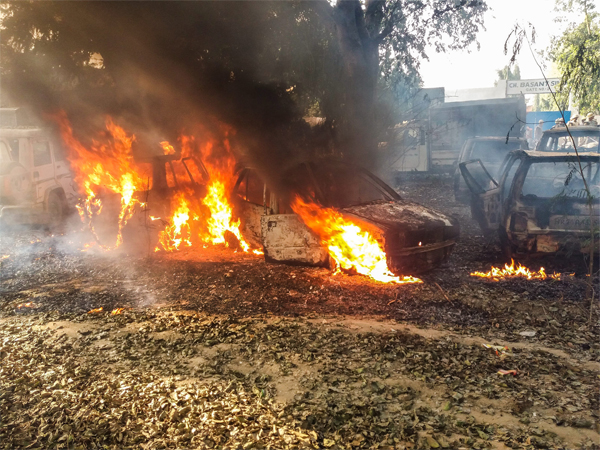 Vehicles set on fire