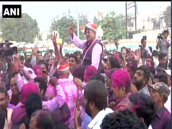 Rapturous celebrations break out in Raipur Rapturous celebrations break out in Raipur