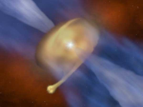 Astronomers spot giant star 40 times the size of the Sun giving birth to another star Astronomers spot giant star 40 times the size of the Sun giving birth to another star