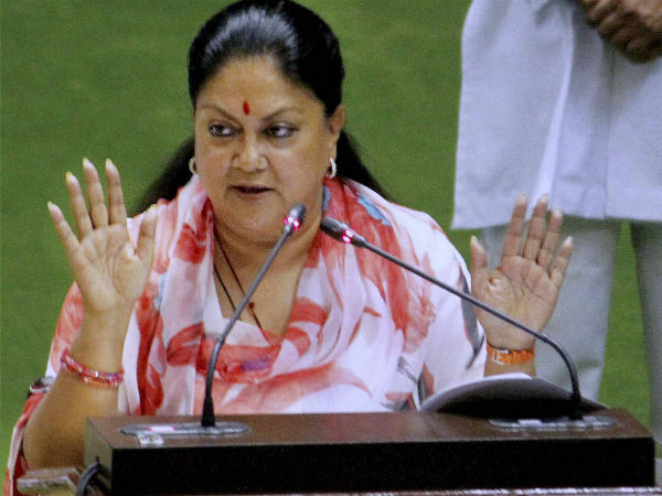 Rajasthan CM Vasundhara Raje