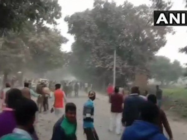One constable dead and two locals from the area injured in stone pelting allegedly by Nishad Party workers near Atwa Mor police station in Naunera area, earlier today. Courtesy: ANI news One constable dead and two locals from the area injured in stone pelting allegedly by Nishad Party workers near Atwa Mor police station in Naunera area, earlier today. Courtesy: ANI news