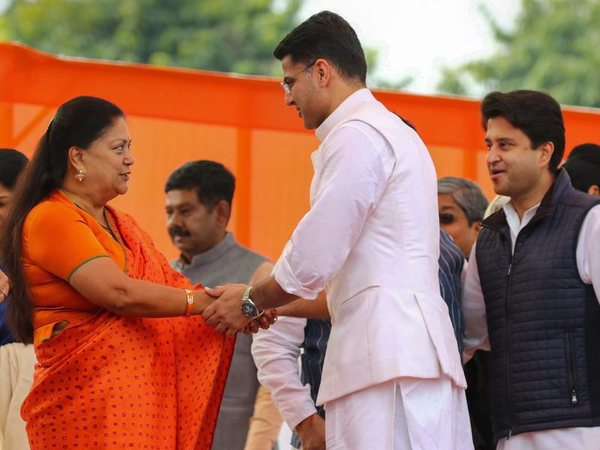 Vasundhara Raje and Sachin Pilot Vasundhara Raje and Sachin Pilot