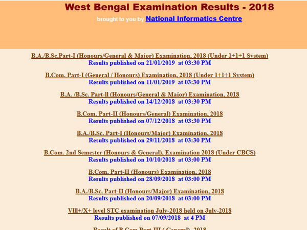 Calcutta University BA BSc Part 1 result 2018 declared, how to check Calcutta University BA BSc Part 1 result 2018 declared, how to check